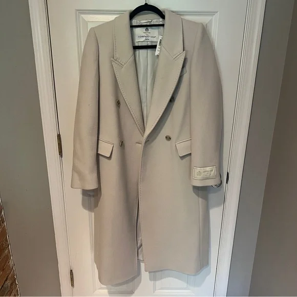 NWT Aritzia Babaton Constant Coat Sodt Wool Cashmere in Matte Pearl - Picture 6 of 12